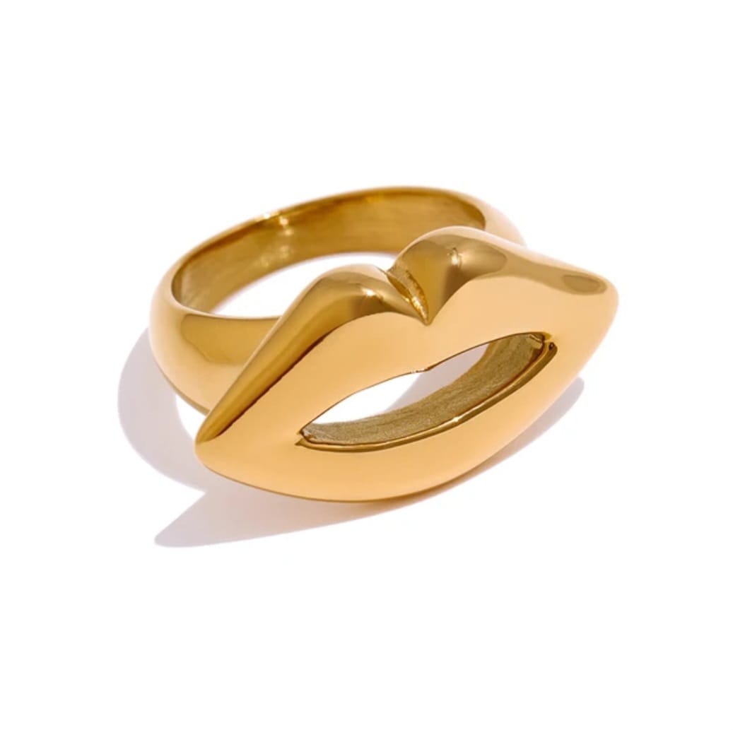 Lips Ring Goud